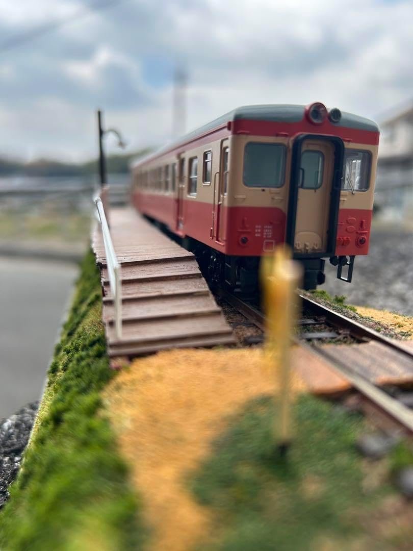 HOゲージジオラマ56仮乗降場のある風景アクリルケース付 プラモデル 昭和の